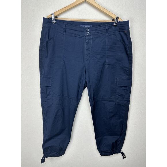 Tommy Hilfiger Size 18 Women’s Chelsea Cargo Pants Ankle Tie Outdoors - Picture 1 of 16